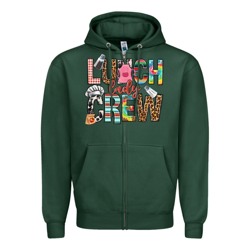 Lunch Lady Crew Zipper Hoodie by NancyCooperArtShop | Teevron