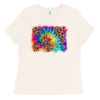 Bone leopard tie dye background Ladies Tee - Zillion Design Studio