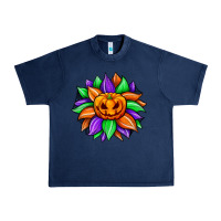 Navy sunflower halloween Urban Heavy Tee - JahusDesignShop