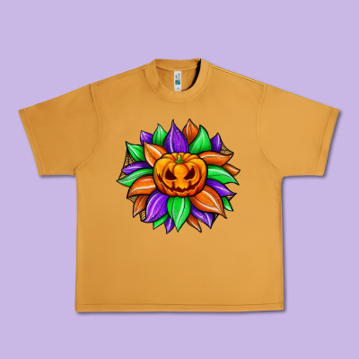 Sunflower Halloween Urban Heavy Tee Designed By Jahusdesignshop