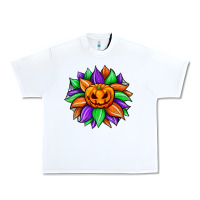 White sunflower halloween Urban Heavy Tee - JahusDesignShop