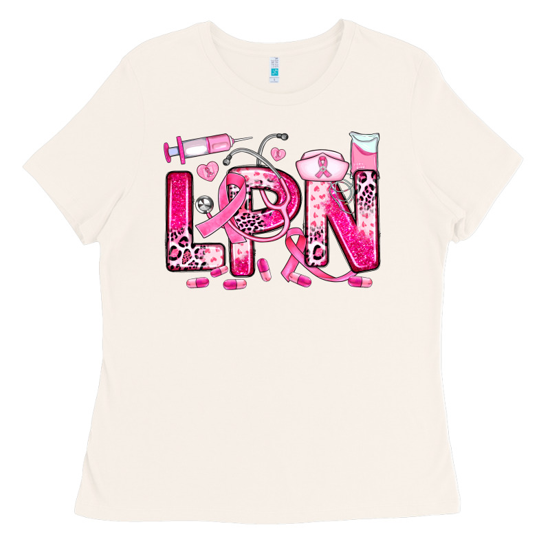 Breast Cancer Lpn Licensed Practical Nurse Ladies Tee by JahusDesignShop | Teevron