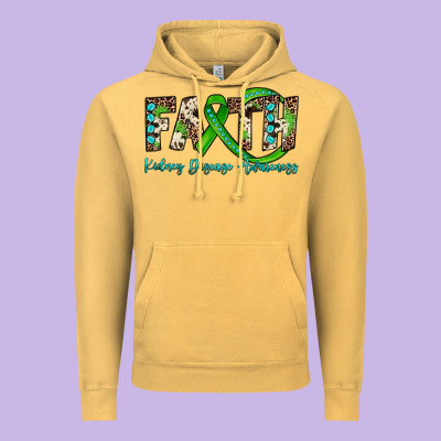 Faith Kidney Disease Awareness Vintage Hoodie Designed By Jahusdesignshop
