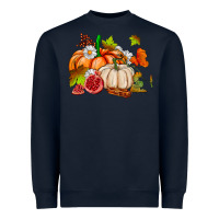 Navy pumpkins daisies and fall leaf's ado Heavyweight Sweatshirt - AdoDesignShop