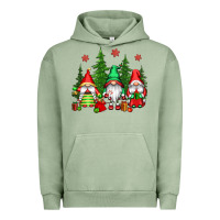 Pigment Oil Green christmas gnomies Urban Hoodie - CowGirlArtShop