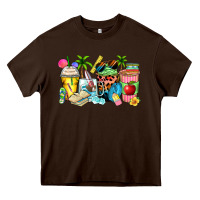 Chocolate Brown summer teacher coffee cups Heavy Core Tee - Zillion Design Studio