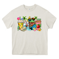 Cream summer teacher coffee cups Heavy Core Tee - Zillion Design Studio
