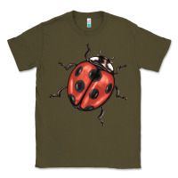 Army Green ladybug Classic Tee - BarkalooDesign