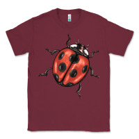 Burgundy ladybug Classic Tee - BarkalooDesign