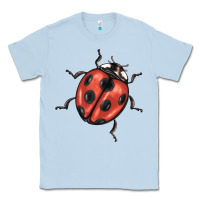 Dusty Blue ladybug Classic Tee - BarkalooDesign