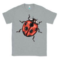 Heather Grey ladybug Classic Tee - BarkalooDesign
