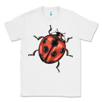 White ladybug Classic Tee - BarkalooDesign