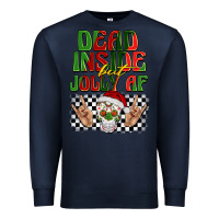 Navy dead inside but jolly af Premium Sweatshirt - BarkalooDesign