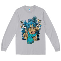 Moon Dust Winter long haired Cow Long Sleeve Tee - NancyCooperArtShop