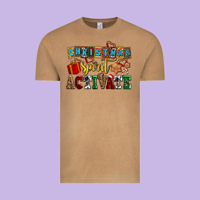 Christmas Spirit Activate Vintage Tee Designed By Adodesignshop
