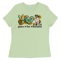 Matcha peace love st. bernard Ladies Tee - texasbilliewilder
