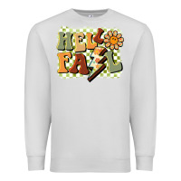 Dove Grey groovy hello fall Premium Sweatshirt - BarkalooDesign