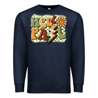 Navy groovy hello fall Premium Sweatshirt - BarkalooDesign