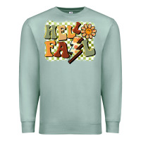 Seafoam groovy hello fall Premium Sweatshirt - BarkalooDesign