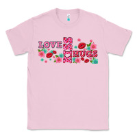 Bubblegum Pink floral love and kiss Classic Tee - AdoDesignShop