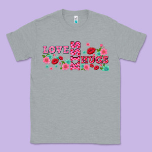 Floral Love And Kiss Classic Tee Designed By Adodesignshop