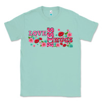 Seafoam floral love and kiss Classic Tee - AdoDesignShop