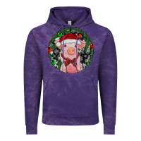 Cloud Purple Sitting Pig Christmas Vintage Hoodie - RanaPortraitStore