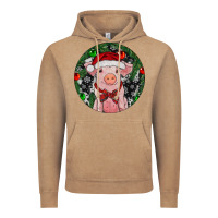 Vintage Coffee Sitting Pig Christmas Vintage Hoodie - RanaPortraitStore