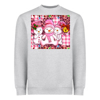 Heather Grey pink snowgirls Heavyweight Sweatshirt - AdoDesignShop