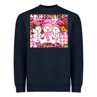 Navy pink snowgirls Heavyweight Sweatshirt - AdoDesignShop
