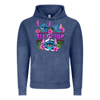 Vintage Denim preview flower stitch 1st grade Vintage Hoodie - AdoDesignShop