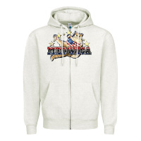 Oatmeal Heather meowica cat Zipper Hoodie - NancyCooperArtShop