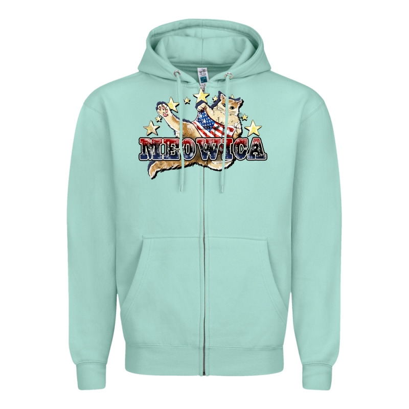 Meowica Cat Zipper Hoodie by NancyCooperArtShop | Teevron