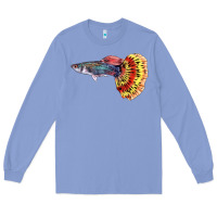 Colony Blue Guppy Fish Long Sleeve Tee - LillyAllenDesigns