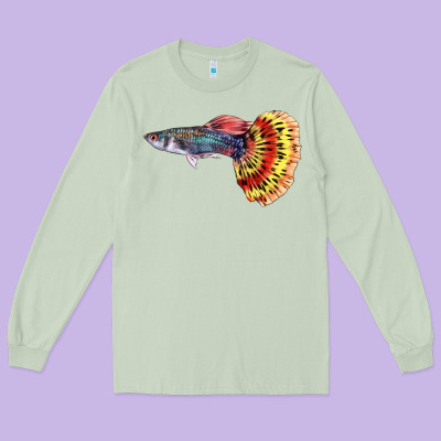 Guppy Fish Long Sleeve Tee Designed By Lillyallendesigns