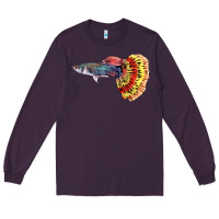 Plum Guppy Fish Long Sleeve Tee - LillyAllenDesigns