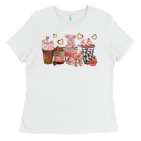 White pigs coffee cups Ladies Tee - texasbilliewilder
