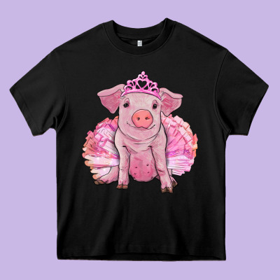 Heavy Core Tee Balerina pig with tutu