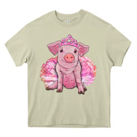 Mossy Balerina pig with tutu Heavy Core Tee - RanaPortraitStore