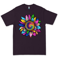 Plum tie dye sunflower Premium Tee - texasbilliewilder