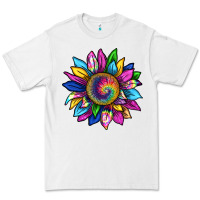 White tie dye sunflower Premium Tee - texasbilliewilder