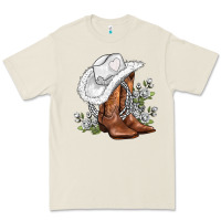 Bone white  cowgirl  and roses Premium Tee - AdoDesignShop