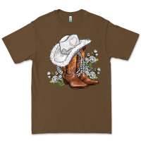 Cacao white  cowgirl  and roses Premium Tee - AdoDesignShop