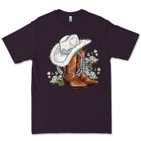 Plum white  cowgirl  and roses Premium Tee - AdoDesignShop