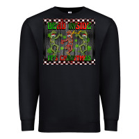 Black dead inside but it's Christmas dancing skeletons Premium Sweatshirt - BarkalooDesign