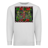 Dove Grey dead inside but it's Christmas dancing skeletons Premium Sweatshirt - BarkalooDesign