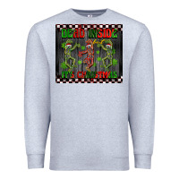 Heather Grey dead inside but it's Christmas dancing skeletons Premium Sweatshirt - BarkalooDesign