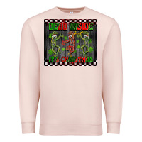 Pale Pink dead inside but it's Christmas dancing skeletons Premium Sweatshirt - BarkalooDesign