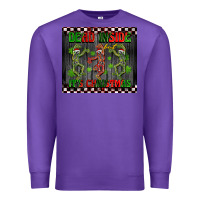 Purple dead inside but it's Christmas dancing skeletons Premium Sweatshirt - BarkalooDesign