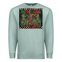Seafoam dead inside but it's Christmas dancing skeletons Premium Sweatshirt - BarkalooDesign